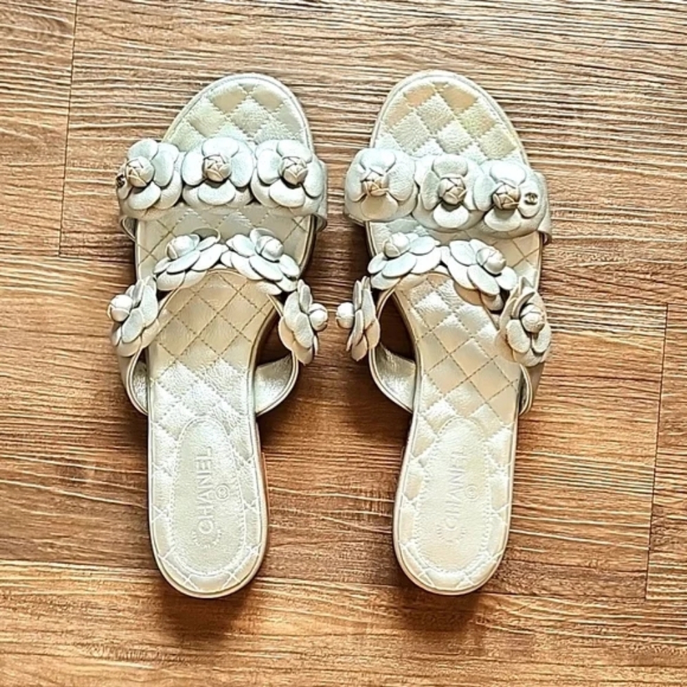 Chanel Camellia Sandals